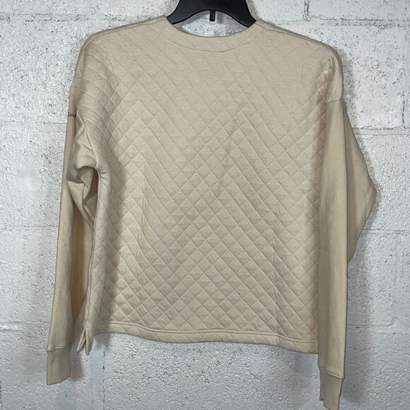 Columbia Women's Hart Mountain Quilted Crewneck Top - Chalk Small $90 - Picture 7 of 8